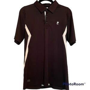 Fila Sport Black and White Athletic Polo | S
